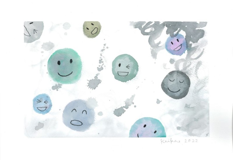 宮城景花　ガラスペン画　泥んこ　二人展