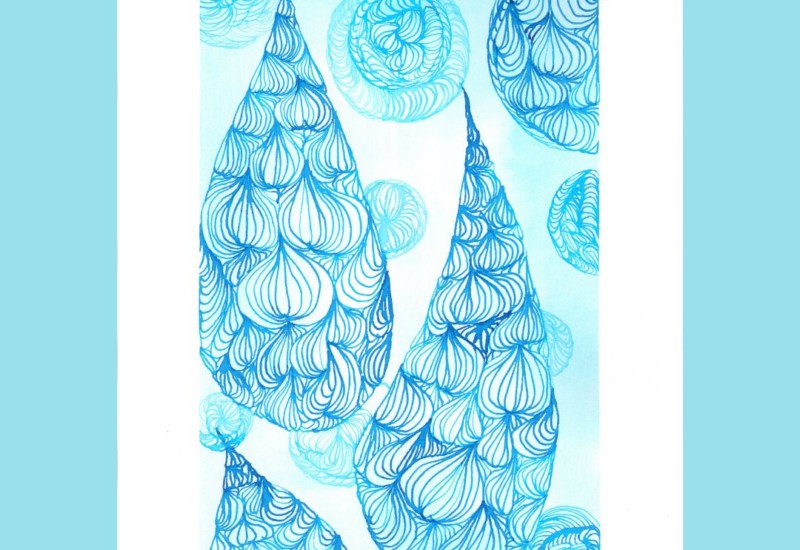 なみだ　宮城景花　ガラスペン画　二人展